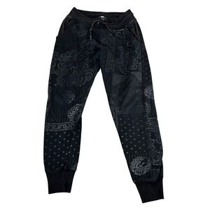 Rocksmith Mens Black Mixed Print Floral Geometric Jogger Sweatpants Small